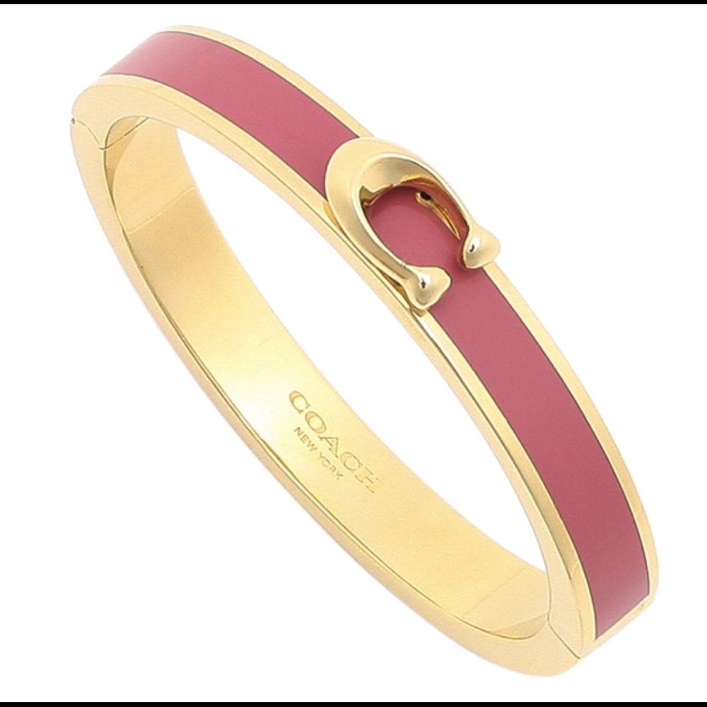 💎Coach® Women’s “C” logo Pave Pink bracelet💎